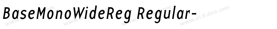 BaseMonoWideReg Regular字体转换